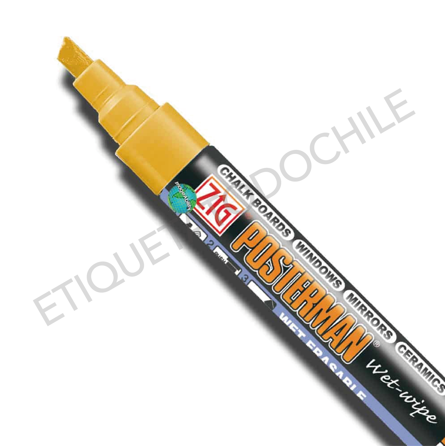3 marcadores de rotulador amarillo neón punta cincel secado rápido  fluorescente oficina